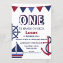 Recherche de nautical 1ans anniversaire invitations 1er
