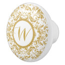 Recherche de blanc or boutons et poignées de porte Monogramme