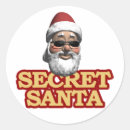 Recherche de père noël secret autocollants Présente