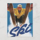 Recherche de ski vintage neige cartes postales Rétro