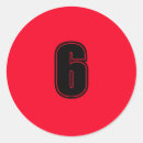 Recherche de numéro 6 autocollants Nombre