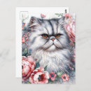 Recherche de chat rose cartes postales Floral