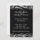 Recherche de zèbre mariage invitations Noir et blanc