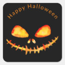 Recherche de visage citrouille halloween autocollants Sourire