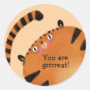 Recherche de tigre orange autocollants Chats