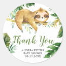 Recherche de fentes autocollants Baby shower paresseux