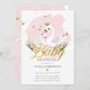Recherche de cygne invitations Rose et or