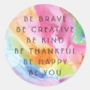 Recherche de mots positifs autocollants Typographie