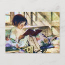 Recherche de lecture fille cartes postales Peinture