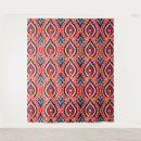 Recherche de motif ethnique tentures Rouge