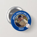 Recherche de joueur de baseball badges Bleu