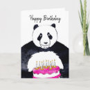 Recherche de panda anniversaire cartes Rose