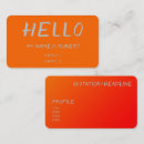 Recherche de orange vive cartes visite Customer