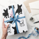 Recherche de bulldog papier cadeau Noir et blanc