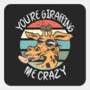 Recherche de girafe drôle autocollants Amoureux de girafe
