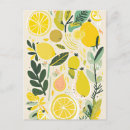 Recherche de illustration de fruit cartes postales Citron
