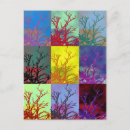 Recherche de arbres abstraits cartes postales Coloré