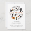 Recherche de noir blanc halloween invitations Aquarelle