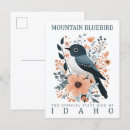 Recherche de oiseau bleu de montagne cartes postales Aquarelle