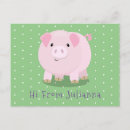 Recherche de porc mignon cartes postales Illustration
