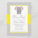 Recherche de chevron gris jaune invitations Éléphant