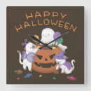 Recherche de halloween heureux horloges Chat