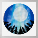 Recherche de ciel nocturne posters Bleu