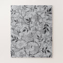 Recherche de noir monochrome puzzles Floral