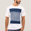 Recherche de bleu de denim tshirts Motif