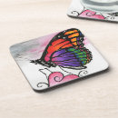 Recherche de papillon monarque dessous de verres Coloré