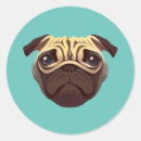 Recherche de tête de chien autocollants Carlin