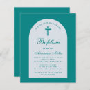 Recherche de bleu turquoise baptême invitations Simple