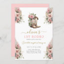 Recherche de rodeo anniversaire invitations Cowgirl 1er anniversaire
