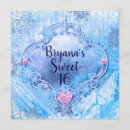 Recherche de cristaux de glace invitations Bleu