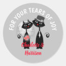 Recherche de chat heureux autocollants Noir et blanc