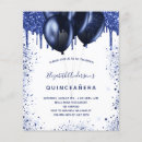 Recherche de naissance 11x14 invitations Bleu et blanc