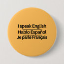 Recherche de langue espagnole badges Bilingue