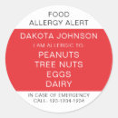 Recherche de urgence autocollants Allergie