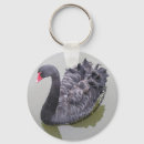 Recherche de cygne porteclés Noir