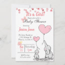 Recherche de pink elephant baby shower invitations Rose