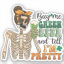 Recherche de bière verte autocollants Quatre feuilles de trèfle