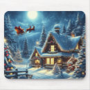 Recherche de peinture noël tapis souris Vintage