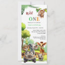 Recherche de girafe 10x23 invitations Safari