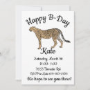Recherche de cheetah anniversaire invitations Animal