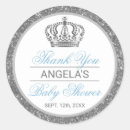 Recherche de prince bleu baby shower autocollants Argent