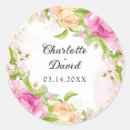 Recherche de round floral autocollants Élégant