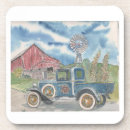 Recherche de vieille voiture dessous de verres Vintage