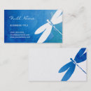 Recherche de libellule bleue cartes visite Aquarelle