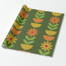 Recherche de fleur géométrique papier cadeau Orange