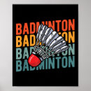 Recherche de raquette de badminton posters Vintage